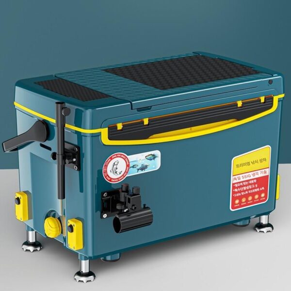 2024년 신제품 낚시 상자 풀세트 낚시 의자 낚시 상자 2 in 1 두꺼워진 좌석 낚시 버킷 낚시 상자 초경량 소형 낚시 상자