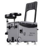 휠 낚시 상자가 있는 2-in-1 낚시 의자 캠핑카 32L 8개 다리 전체 세트 새로운 다기능 낚시 상자 - 이미지 5