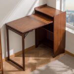 접이식 책상과 책장이 통합된 가정용 소형 아파트 다기능 컴퓨터 테이블 작업대 간단한 테이블 매트