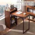 접이식 책상과 책장이 통합된 가정용 소형 아파트 다기능 컴퓨터 테이블 작업대 간단한 테이블 매트 - 이미지 4