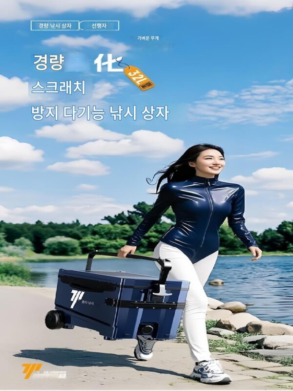 낚시의자 2-in-1 낚시상자 루야 낚시상자 야생낚시 전용 신품 다기능 32L 리터 바퀴 달린 초경량