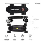 4륜 전기 스케이트보드 미니 피쉬보드 정교하고 작고 휴대하기 편리한 블랙 팬서 미니 전기 스케이트보드 - 이미지 2