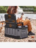 야외 캠핑용 접이식 수납함을 들고 다니면서 성인이 앉을 수 있는 두꺼운 자동차 트렁크 수납함 접이식 좌석 낚시 - 이미지 5