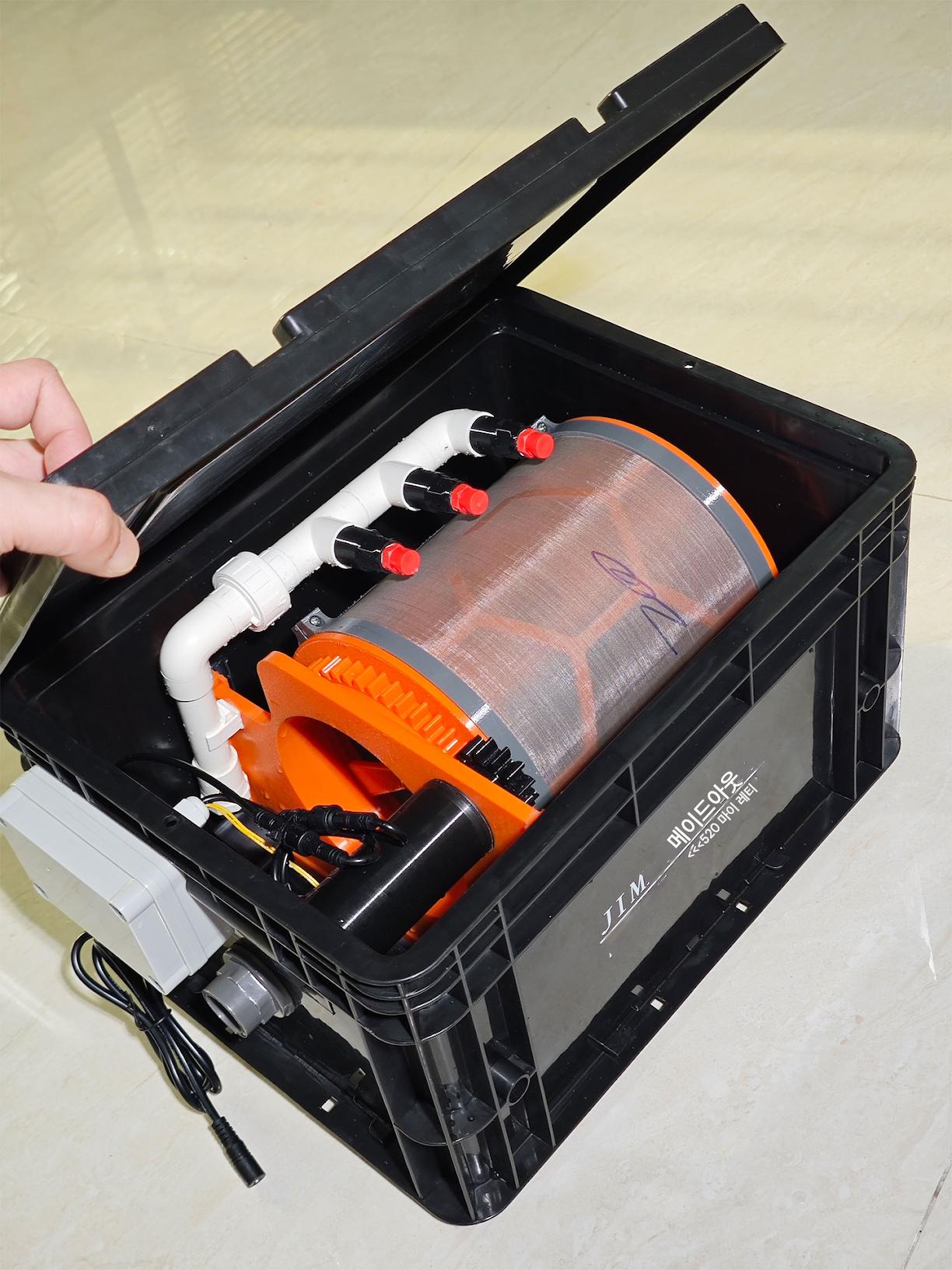 main_948802012144_0-1 전자동 소형 턴오버 박스 10000 유량 전달 미세여과기 어항 필터 자동 역세척 하수 - 이미지 1