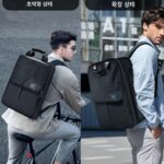 초박형 남녀공용 백팩 소규모 비즈니스 확장형 백팩 15-16인치 노트북 가방 경량 - 이미지 2