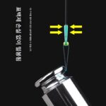 실리콘 고투명 녹색 이중 코어 플로트 시트 박스형 실리콘 경쟁 플로트 시트 낚시 시트 플러그 피쉬 플로트 미끄러운 소형 액세서리 - 이미지 3