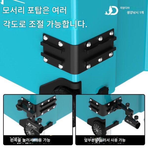 Jiang Duo 낚시 기능 낚시 상자 바퀴 달린 초경량 낚시 전체 세트 025 새로운 낚시 의자 플랫폼 낚시 상자 JD001 앉아서 낚시할 수 있습니다 2