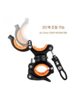 자전거 브라켓 손전등 강력한 조명 야간 라이딩 헤드라이트 대구경 조절 가능 고정 프레임 자전거 원형에 적합