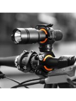 자전거 브라켓 손전등 강력한 조명 야간 라이딩 헤드라이트 대구경 조절 가능 고정 프레임 자전거 원형에 적합 - 이미지 3