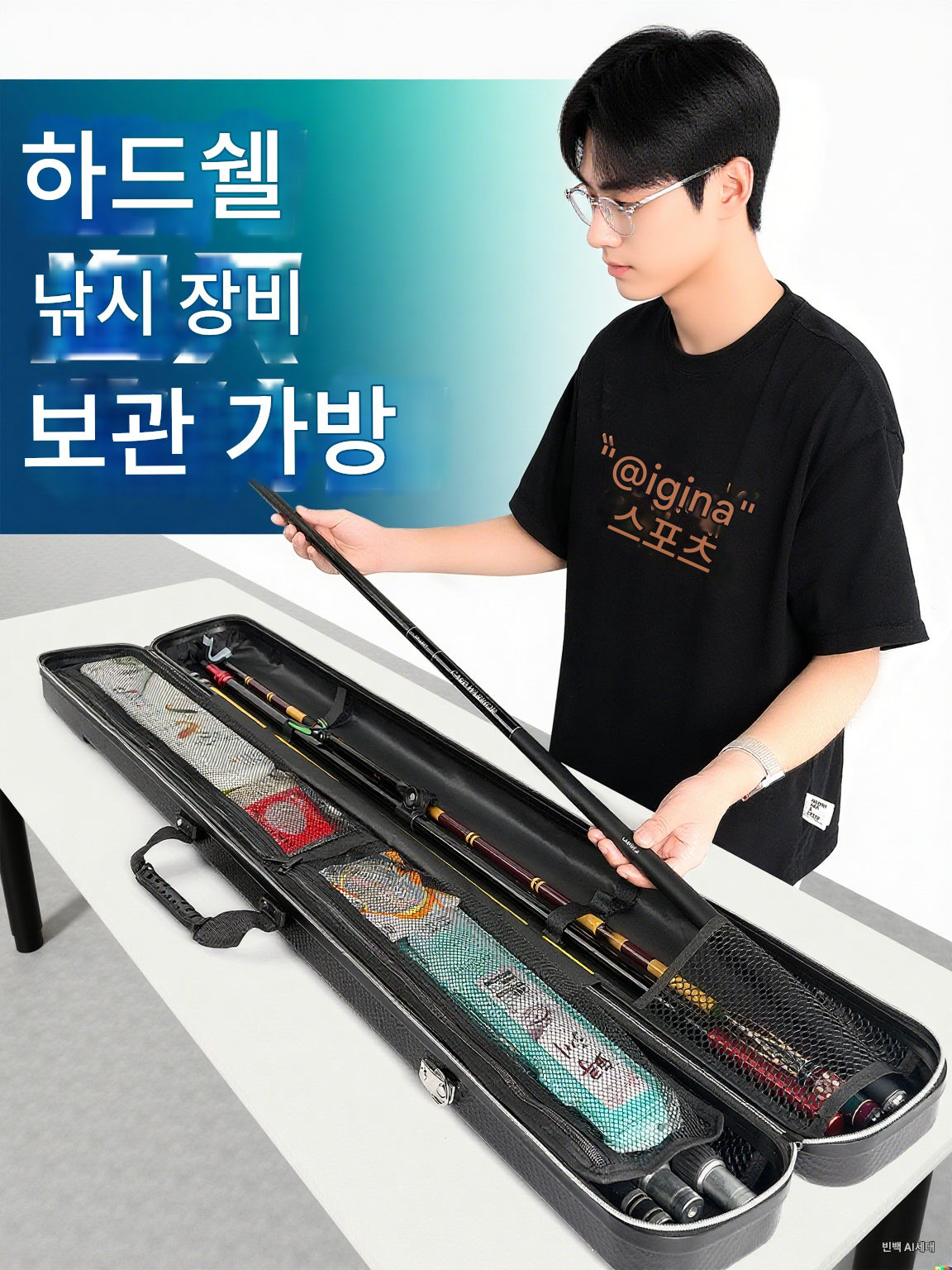 main_956583471250_0-1 Lanweike 하드쉘 낚시 장비 보관 가방 새로운 낚싯대 가방 대용량 낚싯대 보호 가방 방수 낚싯대 가방 - 이미지 1