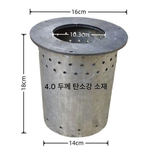 목재 난로 라이너 가스화로 두꺼워진 노심 스테인리스강 탄소강 원형 목재 석탄 범용 수동 용접 개조 액세서리