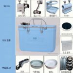 헝관 낚시 의자 액세서리 보관함, 포탑형 물고기 미끼 트레이 랙, 우산형 랙, 컵 홀더, 리프팅 다리, 발톱 도구 상자 버클