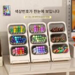 펜홀더 사선삽입 대용량 붓꽂이 어린이 남녀용 책상 문구 수채펜 마커 수납함 - 이미지 4