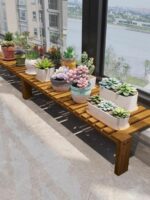 새로운 스타일의 발코니 확장 창틀 걸이 이미지 부식 방지 테이블 꽃꽂이 높고 낮은 층 정원 베이 윈도우 - 이미지 4