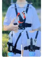 가슴 스트랩 휴대폰 홀더 고정형 1인칭 시점 촬영 장비 걸이형 목 가슴 스트랩 낚시 블로그 영상 야외 달리기 라이브 방송 가슴 걸이형 입 착용형 고프로 액세서리 흔들림 방지 오버헤드 촬영 마운트 - 이미지 3