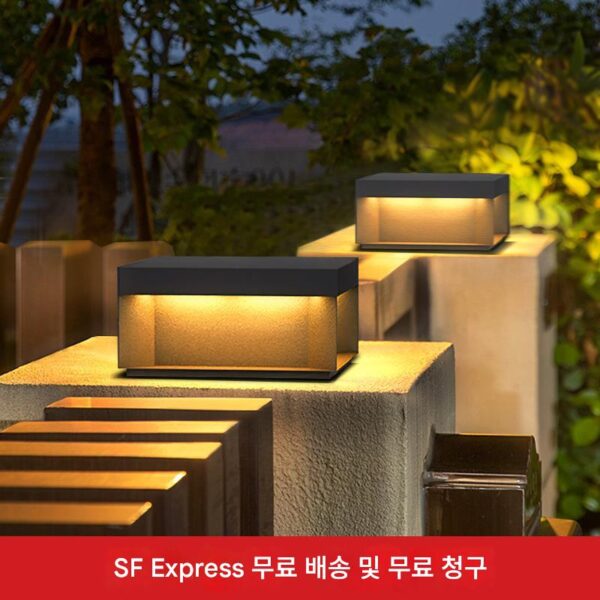 태양광 기둥 조명 야외 방수 안뜰 게이트 기둥 조명 빌라 기둥 조명 울타리 게이트 기둥 조명 벽 헤드 조명