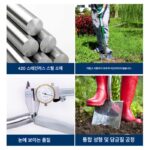 미다스 정원 도구 원예용 스테인리스 삽 야외용 삽 삽 지렛대 파기 T형 삽 가정 농업용 파기 신 - 이미지 4