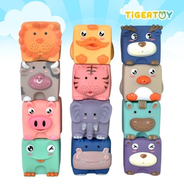 소프트 동물블럭 12p ( 파스텔컬러 )