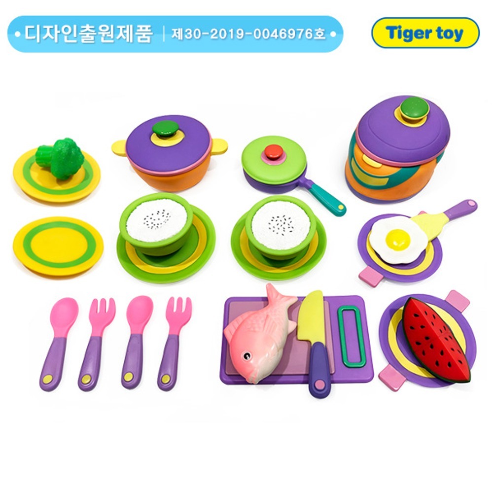 e50487e0f4ffdcec8f21946a5524307f 소프트 쿠쿠소꿉놀이세트(27pcs) - 이미지 1
