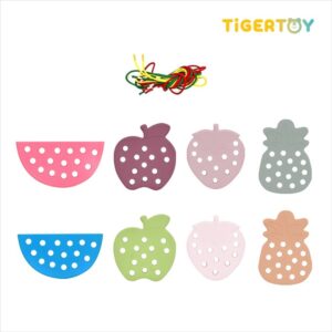 소프트과일실꿰기8p + 교구바구니(소)1개(색상랜덤)