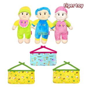 소리감각인형3종+포대기3개(색상랜덤발송)