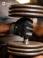 Harbinger 143 피트니스 장갑 남녀용 스포츠 굳은살 방지 하드풀 근력 운동 장비 트레이닝 팜 가드 - 이미지 5