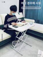 접이식 테이블 가정용 소형 식탁 심플 발코니 식탁 야외 차량 휴대용 리프팅 컴퓨터 공부 책상 - 이미지 2