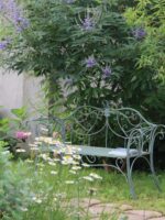 유럽식 더블 의자 정원 의자 단철 의자 야외 레저 좌석 공원 벤치 바 의자 정원 의자 공원 의자 - 이미지 2