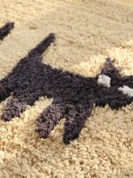 만화 고양이 별 코튼 도어매트 침실 도어매트 진공 청소 먼지 욕실 욕실 흡수성 미끄럼 방지 매트 - 이미지 3