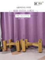 Huisheng 솔리드 우드 오디오 스탠드 삼각대 오디오 스탠드 솔리드 우드 서라운드 사운드 스탠드 바닥 HIFI 스피커 스탠드