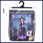 할로윈 코스프레 의상 어린이 여성 마녀 마법 마녀 롱 스커트 어린이 무대 공연 의상 마녀 의상 - 이미지 4