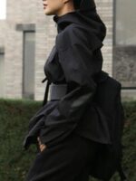 2025년 봄 가을 신상품 패션 재킷 숏 재킷 여성 방수 방풍 아웃도어 여행 숏 윈드브레이커 트렌디 브랜드 쿨 스타일 - 이미지 4