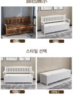 맞춤형 견고한 목재 가구 탄화 수납 벤치 발코니 거실 소파 의자 야외 안뜰 팔걸이 등받이 정원 - 이미지 3