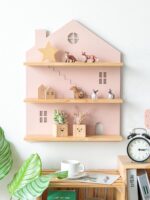 아잉 파티션 벽걸이 선반 소형 팝마트 블라인드 박스 디스플레이 사다리 벽걸이 어린이방 수납 벽걸이 - 이미지 5