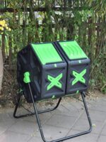 Yijie 자유 회전 호기성 퇴비통 브래킷 포함 야외 정원 퇴비통 발효통 수제 유기 비료 - 이미지 2