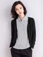 니트 가디건 여성 봄 가을 핫 스타일 2025년 신상품 초여름 숄 코튼 스웨터 재킷 긴팔 아우터웨어 에어컨 셔츠 - 이미지 2