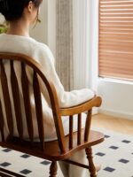 미국산 원목 홈 등받이 의자 식탁 의자 긴 의자 긴 벤치 벤치 벤치 발코니 레트로 더블 의자 - 이미지 5