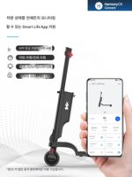 HX Happy 접이식 전기 스쿠터 성인용 미니 소형 전기 스쿠터 초경량 휴대용 여행용 배터리 자동차 - 이미지 4