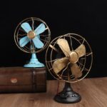 레트로 향수 607080년대 구식 철제 전기 팬 모델 장식품 바 레스토랑 소품 장식