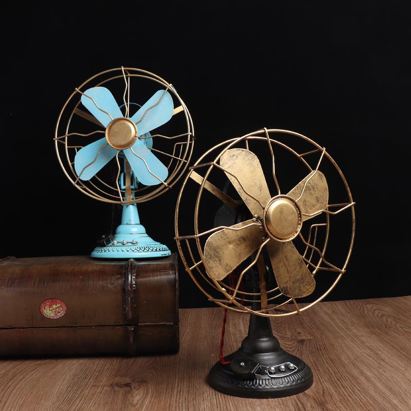 main_619326611394_0 레트로 향수 607080년대 구식 철제 전기 팬 모델 장식품 바 레스토랑 소품 장식 - 이미지 1