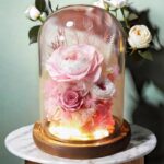 보존 장미 꽃 유리 커버 선물 상자 발렌타인 데이 크리스마스 선물 여자친구 생일 회사 선물 - 이미지 4