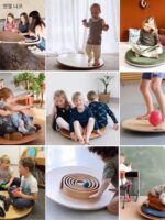 어린이용 밸런스 플레이트 밸런스 플레이트 라운드 플레이트 라운드 플레이트 실내 홈 벤딩 플레이트 요가 플레이트 피트니스 플레이트 어린이 장난감 - 이미지 3