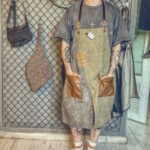 인터넷 연예인 앞치마 패션 데님 맞춤 로고 커피 티숍 문신 아티스트 작업복 남녀 미용 허리