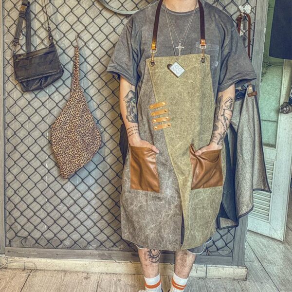 인터넷 연예인 앞치마 패션 데님 맞춤 로고 커피 티숍 문신 아티스트 작업복 남녀 미용 허리