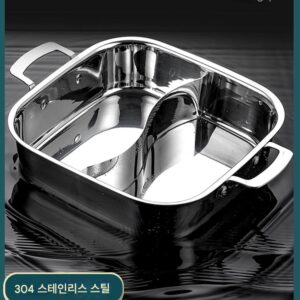 스틸라이스 304 스테인리스 더블 플레이버 냄비 핫팟 냄비 가정용 농축 인덕션 쿠커 스페셜 샤브샤브 핫팟 냄비 대용량