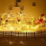 크리스마스 대형 장면 레이아웃 크리스마스 빛나는 사슴 풀 카트 패키지 호텔 쇼핑몰 로비 매장 입구 장식 - 이미지 3