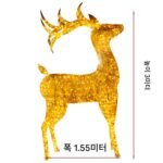 크리스마스 대형 장면 레이아웃 크리스마스 빛나는 사슴 풀 카트 패키지 호텔 쇼핑몰 로비 매장 입구 장식 - 이미지 5