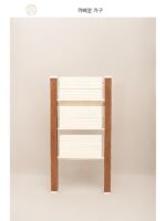 반지지아 오리지널 원목색 가정용 사다리 다기능 접이식 사다리 발코니 꽃꽂이 계단 확장 알루미늄 합금 발판 안정 - 이미지 2