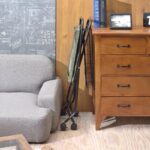 3가지 색상 ~ 바퀴 달린 일본식 접이식 수납 카트 일본식 복고풍 캔버스 수납 바구니 와이어 바구니 다이닝 카트 - 이미지 5