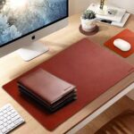 최상층 소가죽 테이블 매트 정품 가죽 대형 마우스 패드 사무실 컴퓨터 패드 책상 가죽 책상 가구 매트 맞춤형 - 이미지 2